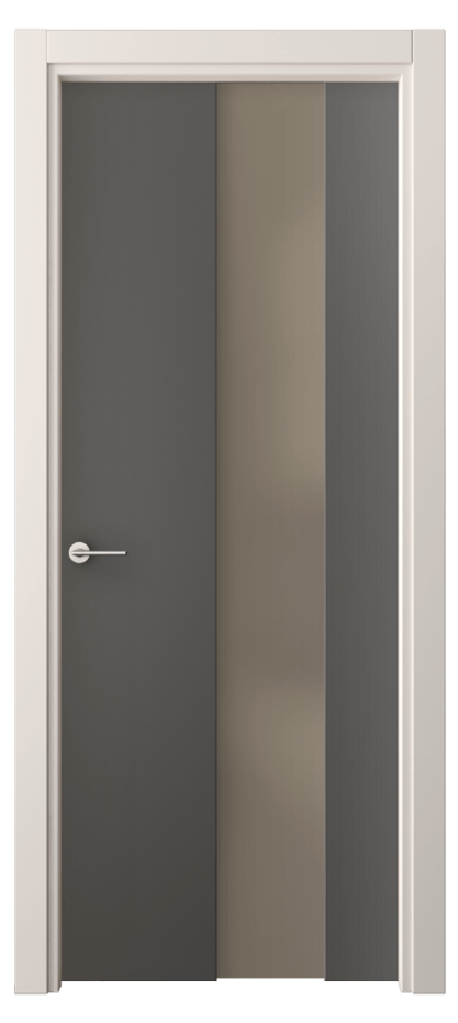 Межкомнатная дверь Freedom 4226 ПЭТ графитовый Сатинированное бронзовое стекло, триплекс Цена 2000 AZE | Volhovec