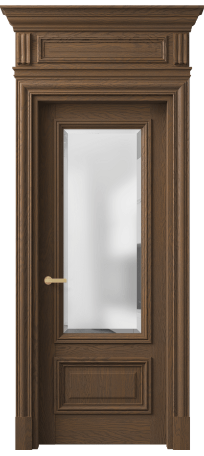 Межкомнатная дверь Antique 7306 Дуб туманный матовый Сатинированное стекло с фацетом, 6 мм Цена 251069 ₽ | Volhovec