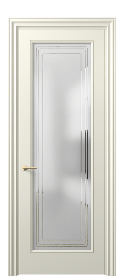 Межкомнатная дверь Mascot 8400 Матовый молочно-белый Сатинированное стекло с гравировкой "Грани", триплекс, 7 мм Цена 62079 ₽ | Volhovec