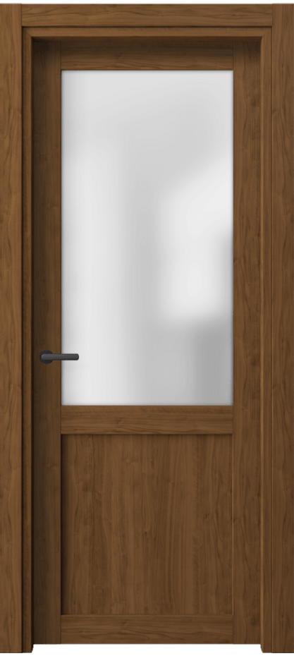 Межкомнатная дверь Нео 2122 Лесной орех Сатинированное стекло Цена 28779 ₽ | Volhovec