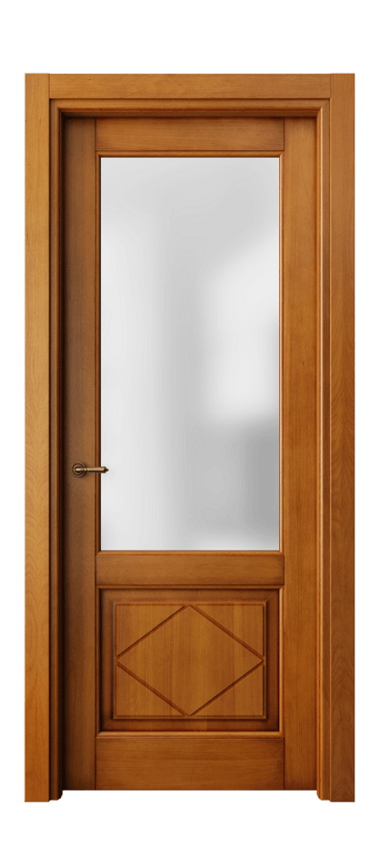 Межкомнатная дверь Toscana Rombo 6342 Бук светлый с патиной Сатинированное стекло Цена 113499 ₽ | Volhovec