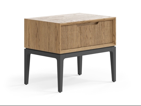 Мебель Тумба прикроватная Velvet 1 ящик. Цвет Дуб мускатный матовый. Материал Массив дуба матовый. Коллекция Тумба прикроватная Velvet 1 ящик. Картинка.