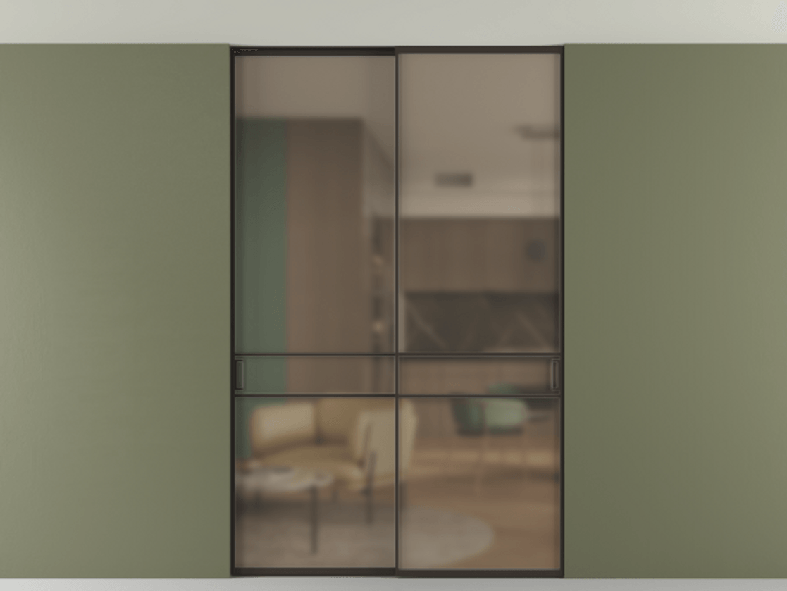 Перегородка Формато внутри проёма скрытое крепление в потолок 2 створки АЛПР 040.02 Алюминий антрацит Сатинированное бронзовое стекло, триплекс. Цена 256476 ₽ 1. Полотно 2 шт. (800/2100 мм)
2. Комплект установки раздвижной системы
3. Базовый комплект фурнитуры
4. Ручка Рондо. Фабрика дверей Волховец 8 (800) 551 43 19 Перегородка Формато внутри проёма скрытое крепление в потолок 2 створки АЛПР 040.02 Алюминий антрацит Сатинированное бронзовое стекло, триплекс Цена 256476 ₽ | Volhovec