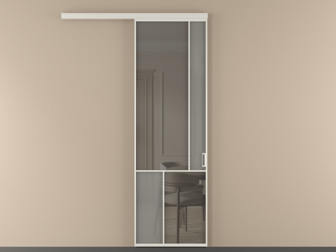 Перегородка Мозаик вдоль стены 1 створка АЛПР 041.21 Алюминий Белый Сатинированное серое стекло, триплекс, 6 мм + Прозрачное серое стекло, триплекс. Скрытый короб БЕЛ Цена 131390 ₽ . Фабрика дверей Волховец 8 (800) 551 43 19 Перегородка Мозаик вдоль стены 1 створка АЛПР 041.21 Алюминий Белый Сатинированное серое стекло, триплекс, 6 мм + Прозрачное серое стекло, триплекс Цена 131390 ₽ | Volhovec