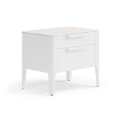 Тумба прикроватная Piega 2 ящика Матовый белоснежный