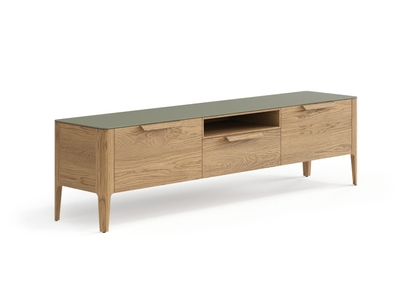 Мебель ТВ тумба Piega. Цвет Дуб мускатный матовый. Материал Массив дуба матовый. Коллекция ТВ тумба Piega. Картинка.