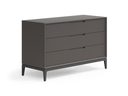 Мебель Комод Velvet 3 ящика. Цвет Матовый антрацит. Материал Гладкая эмаль. Коллекция Комод Velvet 3 ящика. Картинка.