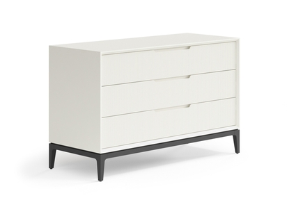 Мебель Комод Velvet 3 ящика. Цвет Матовый молочно-белый. Материал Гладкая эмаль. Коллекция Комод Velvet 3 ящика. Картинка.