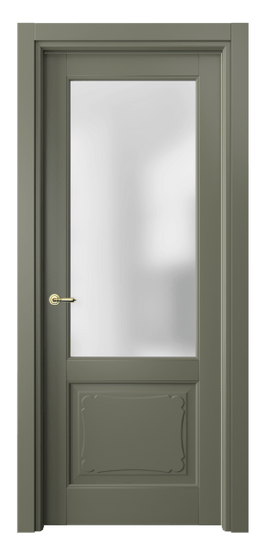 Дверь межкомнатная 6322 МОТ САТ. Цвет Матовый оливковый тёмный. Материал Гладкая эмаль. Коллекция Тоскана Элегантэ. Картинка.