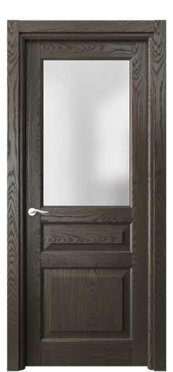 Дверь межкомнатная 0710 ДСЕ.Б САТ. Цвет Дуб серый брашированный. Материал Массив дуба брашированный. Коллекция Lignum. Картинка.