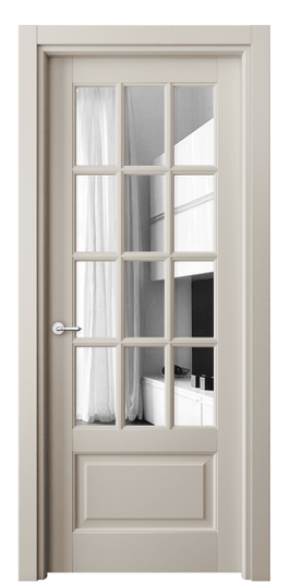 Дверь межкомнатная 6313 БСБЖ Зеркало. Цвет Бук светло-бежевый. Материал Массив бука эмаль. Коллекция Toscana Grigliato. Картинка.