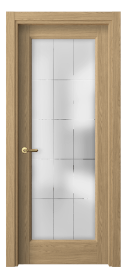 Дверь межкомнатная 1402 ЖМД Cатинированное стекло лофт. Цвет Жемчужный дуб. Материал Ламинатин. Коллекция Galant. Картинка.