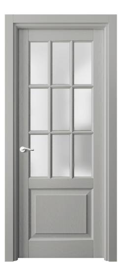 Дверь межкомнатная 0748 ДНСР САТ. Цвет Дуб нейтральный серый. Материал Массив дуба эмаль. Коллекция Lignum. Картинка.