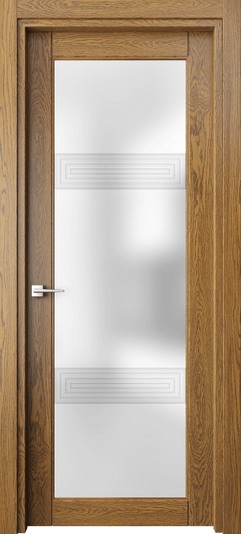 Дверь межкомнатная 6112 ДМД 3D. Цвет Дуб медовый. Материал Массив дуба. Коллекция Ego. Картинка.