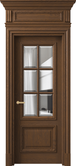 Дверь межкомнатная 7312 ДКШ.М ПРОЗ Ф. Цвет Дуб каштановый матовый. Материал Массив дуба матовый. Коллекция Antique. Картинка.