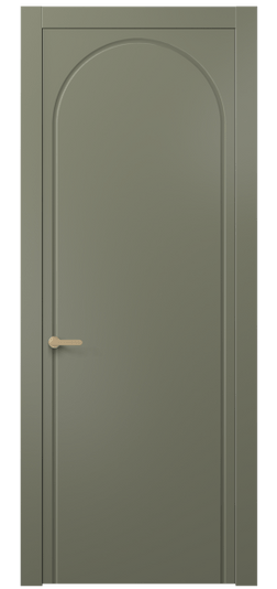 Дверь межкомнатная 8647 МОТ. Цвет Матовый оливковый тёмный. Материал Гладкая эмаль. Коллекция Alba. Картинка.