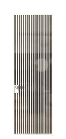 Дверь межкомнатная АЛПЛ040.07 Бронза сатин триплекс БЕЛ. Цвет Алюминий Белый. Материал Алюминий. Коллекция Formato. Картинка.