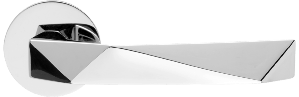Ручки для межкомнатных дверей Ручка дверная Лакшери. Цвет Полированный хром. Коллекция Лакшери. Фото. Ручки для дверей Ручка дверная Лакшери. Цвет Полированный хром. Коллекция Лакшери. Картинка.
