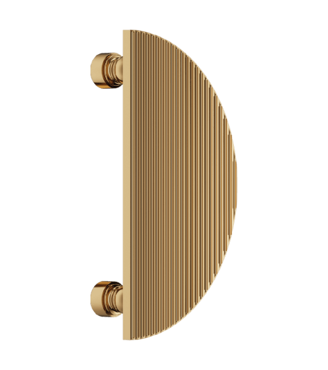 Ручки для межкомнатных дверей Ручка дверная Элеонора Курво. Цвет Полированное золото PVD. Коллекция Элеонора Курво. Фото. Ручки для дверей Ручка дверная Элеонора Курво. Цвет Полированное золото PVD. Коллекция Элеонора Курво. Картинка.