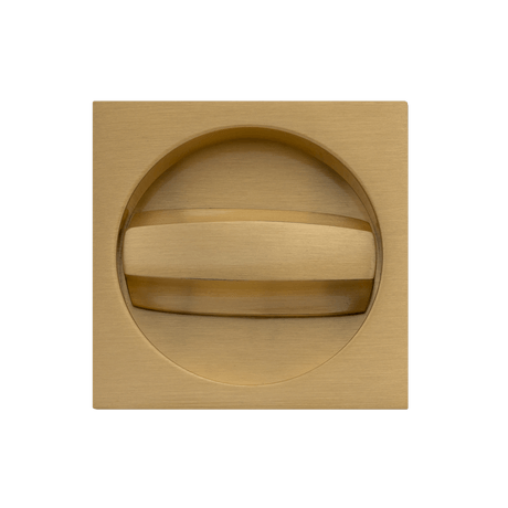 Ручки для дверей Ручка-квадрат для раздвижной двери с заверткой Квадра. Цвет Матовое золото. Коллекция Ручка-квадрат для раздвижной двери с заверткой Квадра. Картинка.