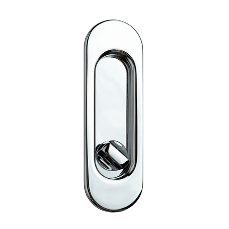 Ручки для межкомнатных дверей Ручка-лодочка для раздвижной двери с заверткой Ноксия. Цвет Полированный хром. Коллекция Ручка-лодочка для раздвижной двери с заверткой Ноксия. Фото. Ручки для дверей Ручка-лодочка для раздвижной двери с заверткой Ноксия. Цвет Полированный хром. Коллекция Ручка-лодочка для раздвижной двери с заверткой Ноксия. Картинка.